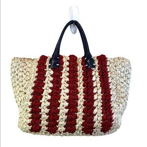 Lorenza Gandaglia  Metallic and  Rafia Tote Short